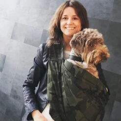 4LazyLegs 4Lazylegs Pocket Draagzak Canvas - Army Print XS - 7 Kilo