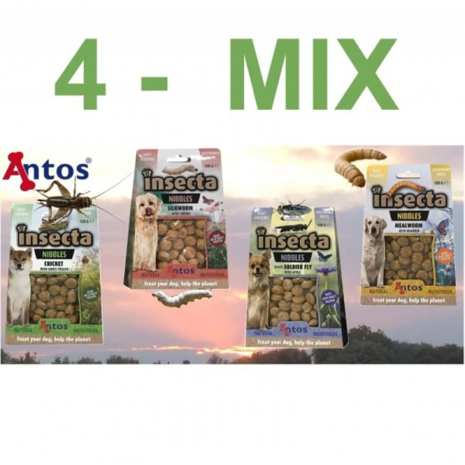 Antos Antos Insecta Trainers - Mixpakket - 4 X 100 Gram 1 Antos Antos Insecta Trainers - Mixpakket - 4 X 100 Gram