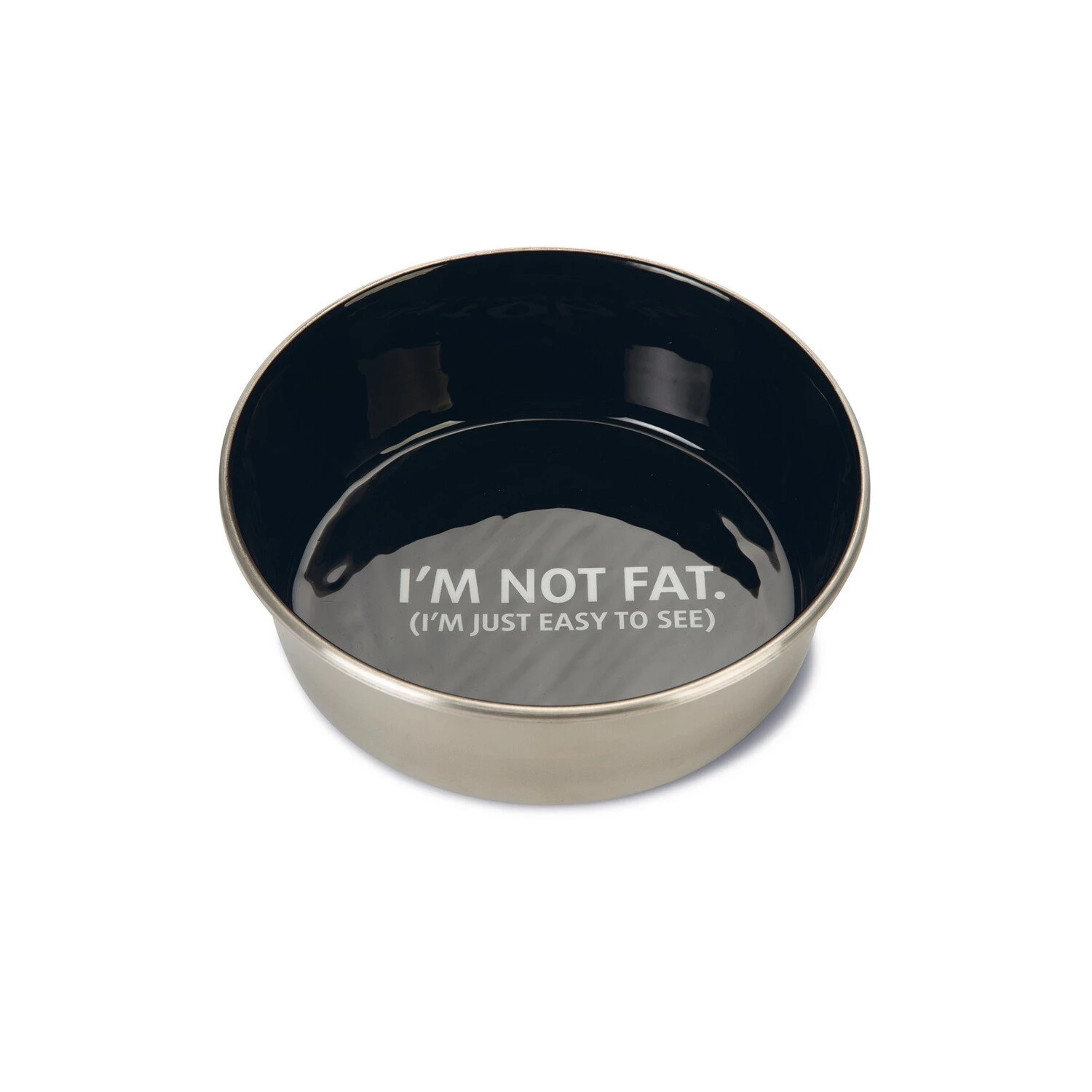 Beeztees Beeztees RVS Voerbak Not Fat - Zwart 2 Beeztees Beeztees RVS Voerbak Not Fat - Zwart - Afbeelding 2