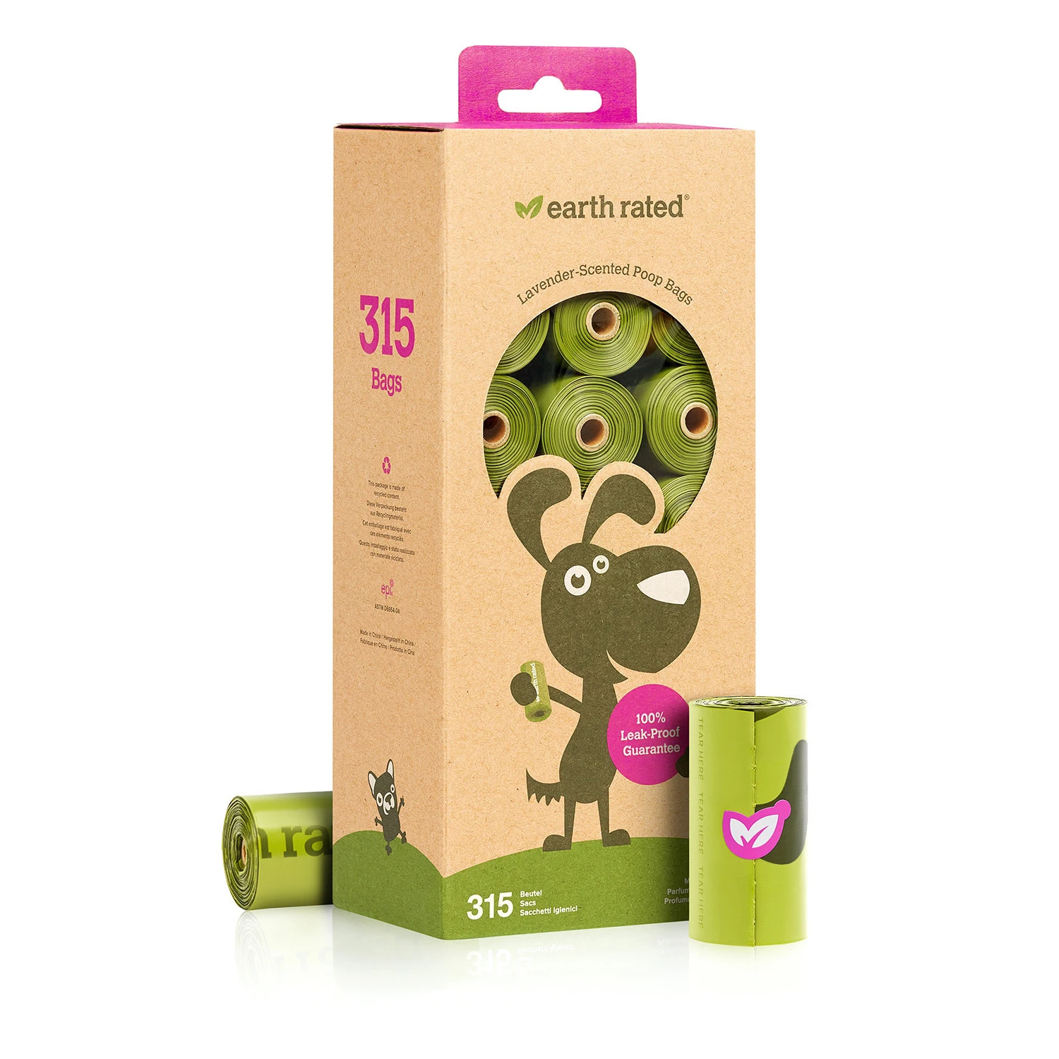 Earth Rated Earth Rated Poepzakjes Lavendel - 21 Rol - 315 Zakjes 1 Earth Rated Earth Rated Poepzakjes Lavendel - 21 Rol - 315 Zakjes