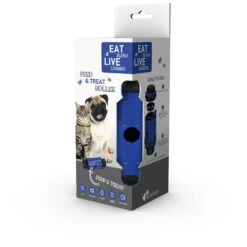 Eat Slow Live Longer Feed And Treat Roller - Blauw - S - 16,5 X ø 7 Cm -Honden Benodigdheden Korting eat slow live longer feed and treat roller blauw s 2