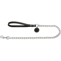 Hunter Hunter Hondenriem Ketting - Leren Handvat Zwart -Honden Benodigdheden Korting hunter hunter hondenriem ketting leren handvat zwa 2