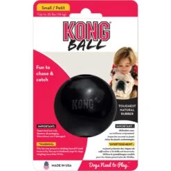 Kong Kong Bal Rubber Zwart -Honden Benodigdheden Korting kong kong bal rubber zwart 2