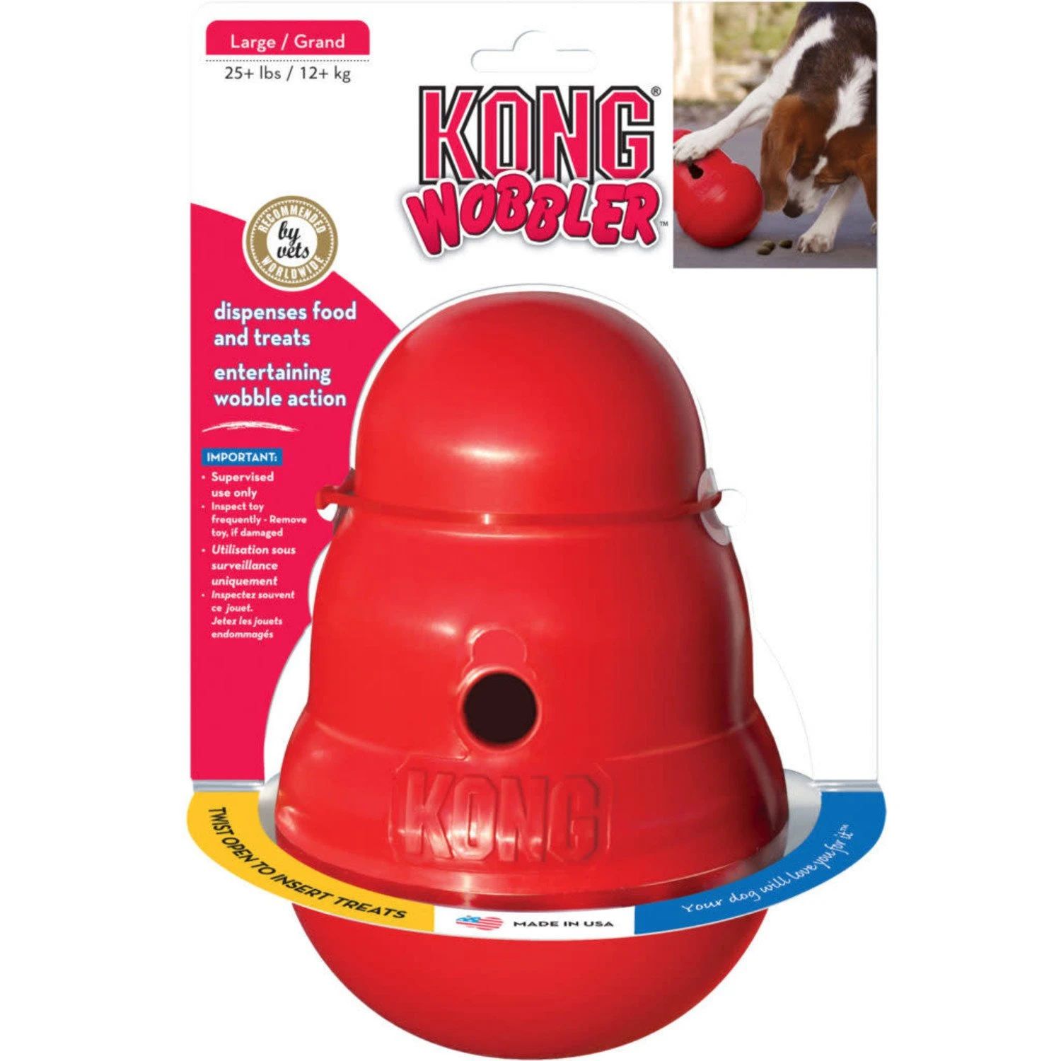 Kong Kong Wobbler Rood 2 Kong Kong Wobbler Rood - Afbeelding 2