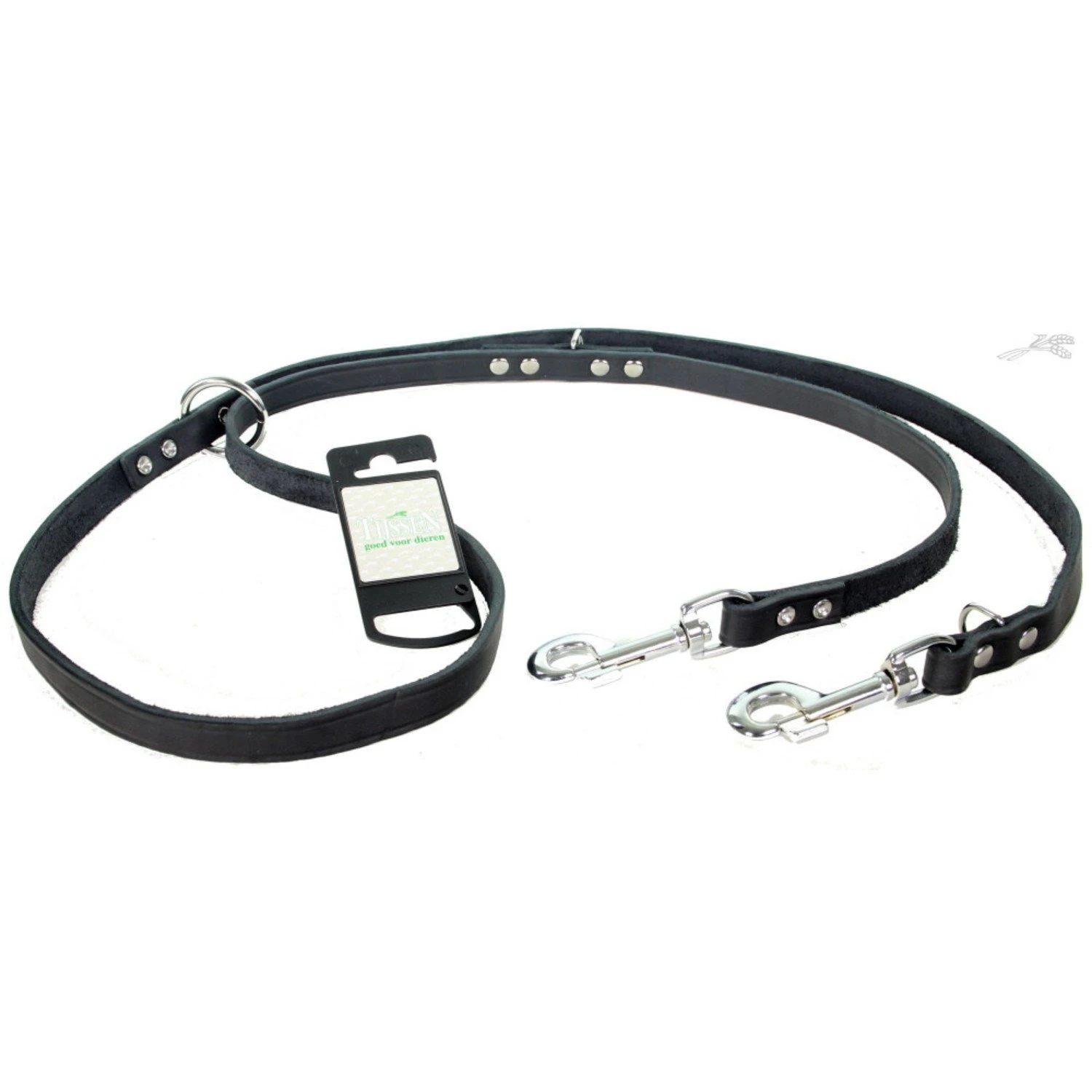 Tijssen Hondenriem Multi Vetleer Zwart 2 Tijssen Hondenriem Multi Vetleer Zwart - Afbeelding 2