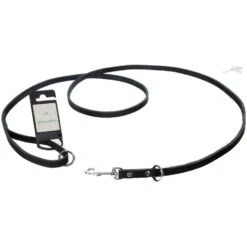 Tijssen Hondenriem Vario Vetleer Zwart