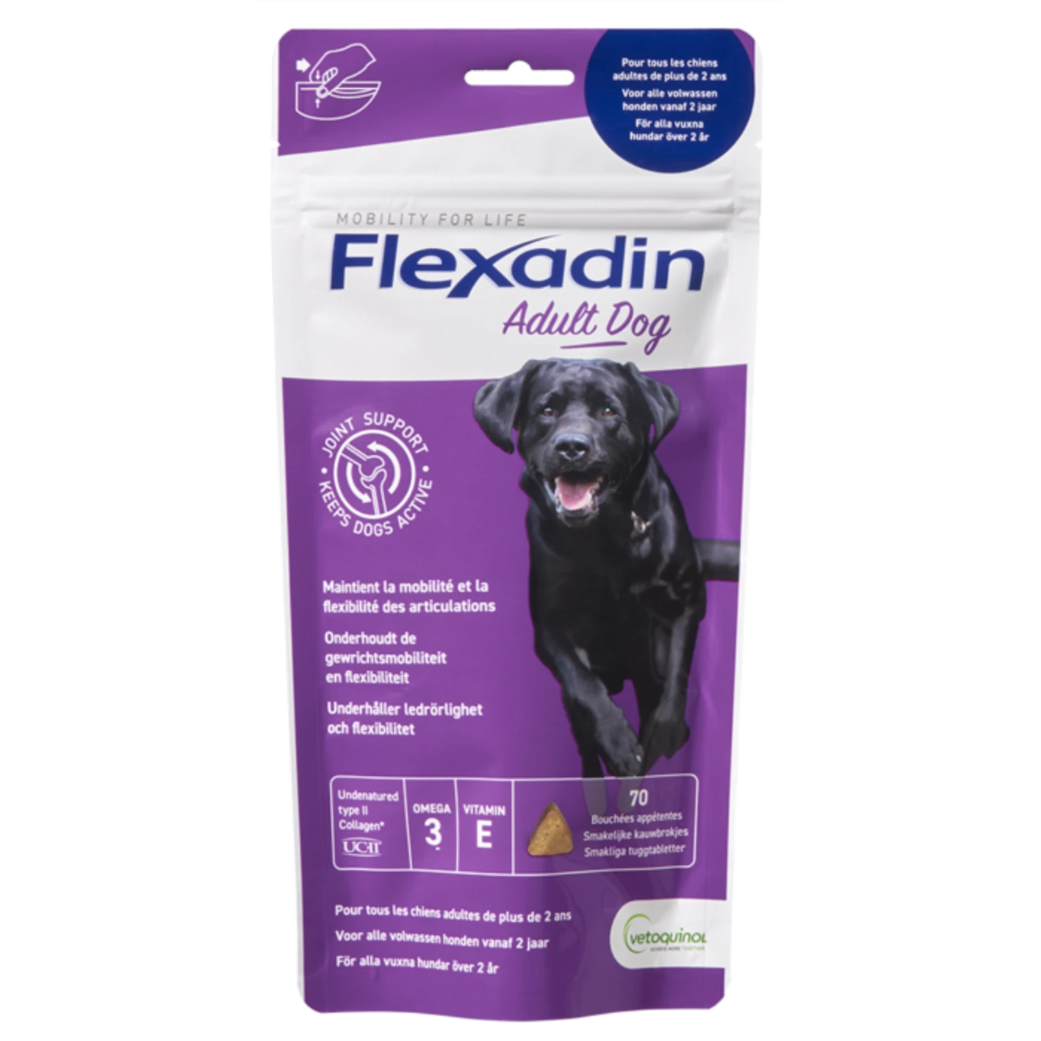 Vétoquinol Flexadin - Ondersteuning Gewrichten - Adult Dog Chews 70 Stuks 1 Vétoquinol Flexadin - Ondersteuning Gewrichten - Adult Dog Chews 70 Stuks