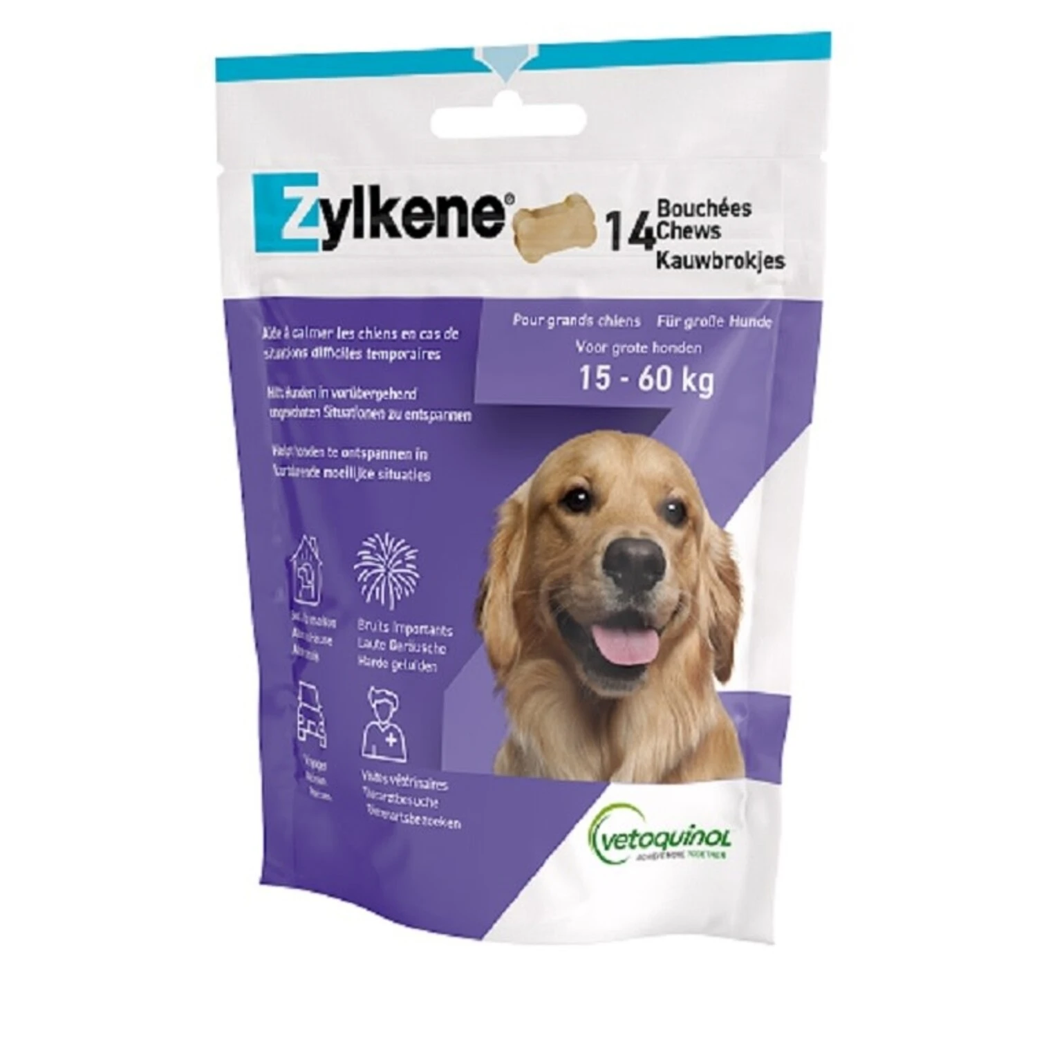 Vétoquinol Zylkene - 450 Mg 15-60 Kilo - 14 Chews 1 Vétoquinol Zylkene - 450 Mg 15-60 Kilo - 14 Chews